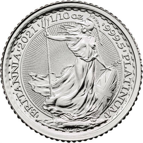 2021 Great Britain 1/10 Oz Platinum Britannia Coin Gem Uncirculated