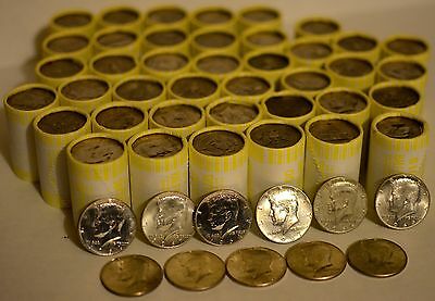 Possible Silver! Unsearched $10 Bank Roll Of Half Dollars! Jfk/franklin Silver!!