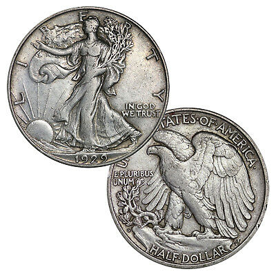 90% Silver Walking Liberty Half Dollar Average Circulated Single Coin